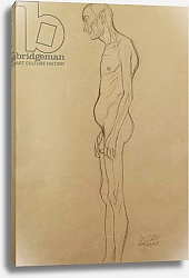 Постер Климт Густав (Gustav Klimt) Nude Man; Nackter Man Nach Links,