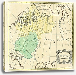 Постер Карта: Российская Империя и Европа, 1755 г. 1