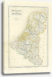Постер Карта Голландии и Бельгии 1