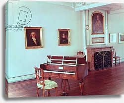 Постер Школа: Немецкая школа (19 в.) View of a room with a grand piano belonging to Ludwig van Beethoven