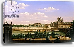 Постер Бау Этьен View of the Gardens and Palace of the Tuileries from the Quai d'Orsay, 1813