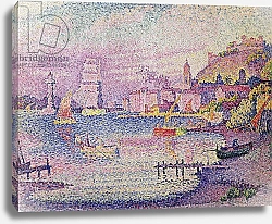Постер Синьяк Поль (Paul Signac) Leaving the Port of Saint-Tropez, 1902