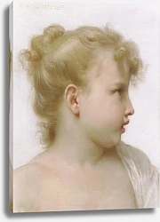 Постер Бугеро Вильям (Adolphe-William Bouguereau) Etude   tete de petite fille