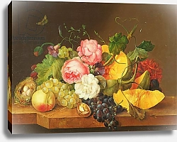 Постер Петтер Франс Still life with Flowers and Fruit, 1821