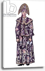 Постер Картины Russian traditional dress - illustration by N. Vinogradova. 1