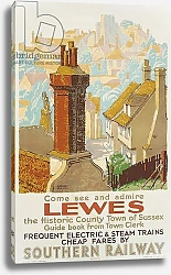 Постер Lewes, poster advertising Southern Railway