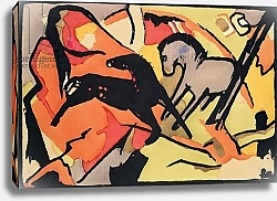 Постер Марк Франц (Marc Franz) Two Horses, 1911/12