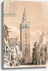 Постер Робертс Давид The Giralda, Seville, from 'Picturesque Sketches in Spain', c.1832-33