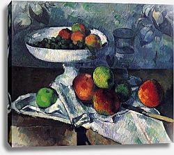 Постер Сезанн Поль (Paul Cezanne) Натюрморт с блюдом для фруктов
