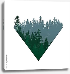 Постер Кусочек хвойного леса