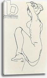 Постер Шиле Эгон (Egon Schiele) Prostrate female nude, 1913