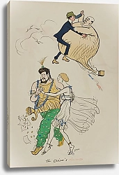 Постер Гурса Жорж The Crésus ‘s dance ; Santos-Dumont, Bernheim, Baron Henri de Rothschild, Gabrielle Dorziat
