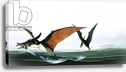 Постер Филлипс Уильям (дет) Pteranodon catching a fish