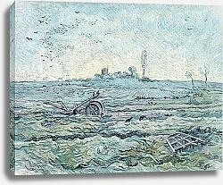 Постер Ван Гог Винсент (Vincent Van Gogh) Плуг и борона (после Милле), 1890