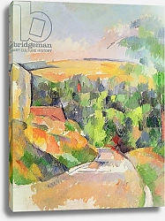 Постер Сезанн Поль (Paul Cezanne) The Bend in the road, 1900-06
