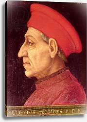 Постер Школа: Итальянская Portrait of Cosimo di Giovanni de Medici