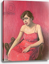 Постер Валлоттон Феликс Romanian Woman in a Red Dress, 1925