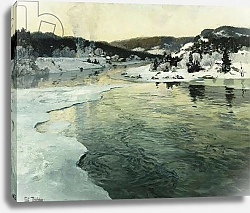 Постер Фалоу Фритц Winter on the Mesna River Near Lillehammer, c. 1905-06