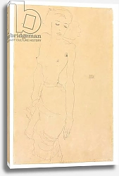 Постер Шиле Эгон (Egon Schiele) Standing woman, 1911