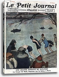 Постер Неизвестен On the occasion of the end of the year, a swimming event is organised on the Seine in Paris. Illustration taken from “” Le petit journal”” from 02/01/1921. Private Collection