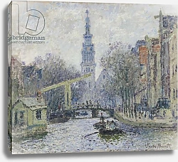 Постер Моне Клод (Claude Monet) Canal a Amsterdam, 1874