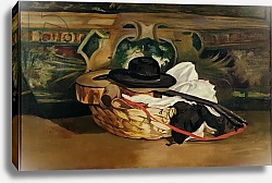 Постер Мане Эдуард (Edouard Manet) Still Life: Guitar and Sombrero, 1862
