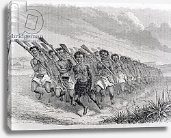 Постер Школа: Испанская Maori Warriors Performing a War Dance, illustration from 'The Return to the World'