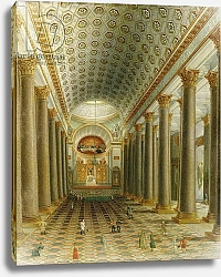 Постер Школа: Русская 19в. Interior view of the Kazan Cathedral in St. Petersburg