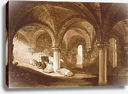 Постер Тернер Уильям (William Turner) F.39.I The Crypt of Kirkstall Abbey, from the 'Liber Studiorum', 1812