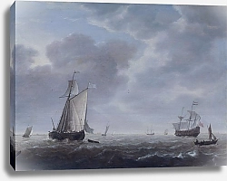 Постер Влигер Симон Голландские военные корабли в бриз