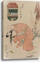 Постер Утагава Кунисада Woman Tying Her Hair