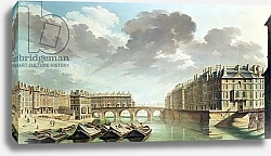 Постер Рагуне Николя The Ile Saint-Louis and the Pont Marie in 1757