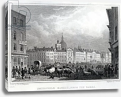 Постер Шепард Томас (последователи) Smithfield Market from the Barrs, engraved by Thomas Barber, c.1830