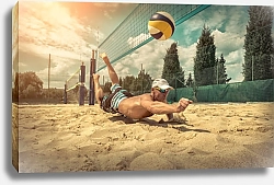 Постер Пляжный волейболист