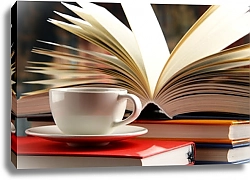 Постер Книги и кофе