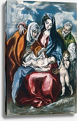 Постер Эль Греко The Holy Family with Saint Anne and the Infant John the Baptist, c.1595-1600