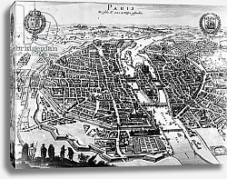 Постер Школа: Немецкая 17в Map of Paris, 1620 2