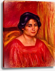 Постер Ренуар Пьер (Pierre-Auguste Renoir) Габриэль в красной блузе