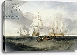 Постер Тернер Уильям (William Turner) The 'Victory' Returning from Trafalgar, 1806