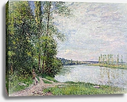 Постер Сислей Альфред (Alfred Sisley) The Riverside Road from Veneux to Thomery, 1880