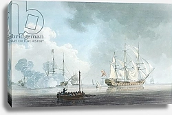 Постер Кливли Роберт English Ships of War, one firing a Salute