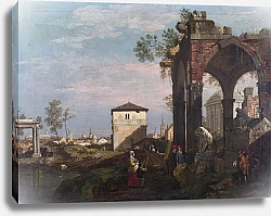 Постер Неизвестен Пейзаж с руинами 2