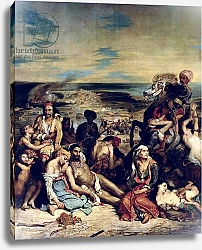 Постер Делакруа Эжен (Eugene Delacroix) Scenes from the Massacre of Chios, 1822