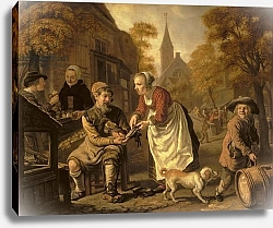 Постер Викторс Ян A Village Scene with a Cobbler, c.1650
