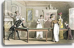 Постер The Billiard Table, from 'The Tour of Dr Syntax in search of the Picturesque', by William Combe, published 1812