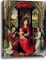 Постер Мемлинг Ханс Madonna and Child with two Angels