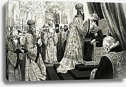 Постер Школа: Английская 20в. The coronation of Ivan as Czar was a stepping stone in Russian history