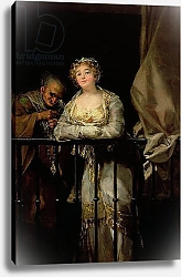 Постер Гойя Франсиско (Francisco de Goya) Maja and Celestina on a Balcony, 1805-12
