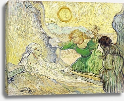Постер Ван Гог Винсент (Vincent Van Gogh) Восстание Лазаря (после Рембрандта), 1889
