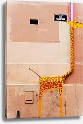 Постер Жираф на водосточной трубе
